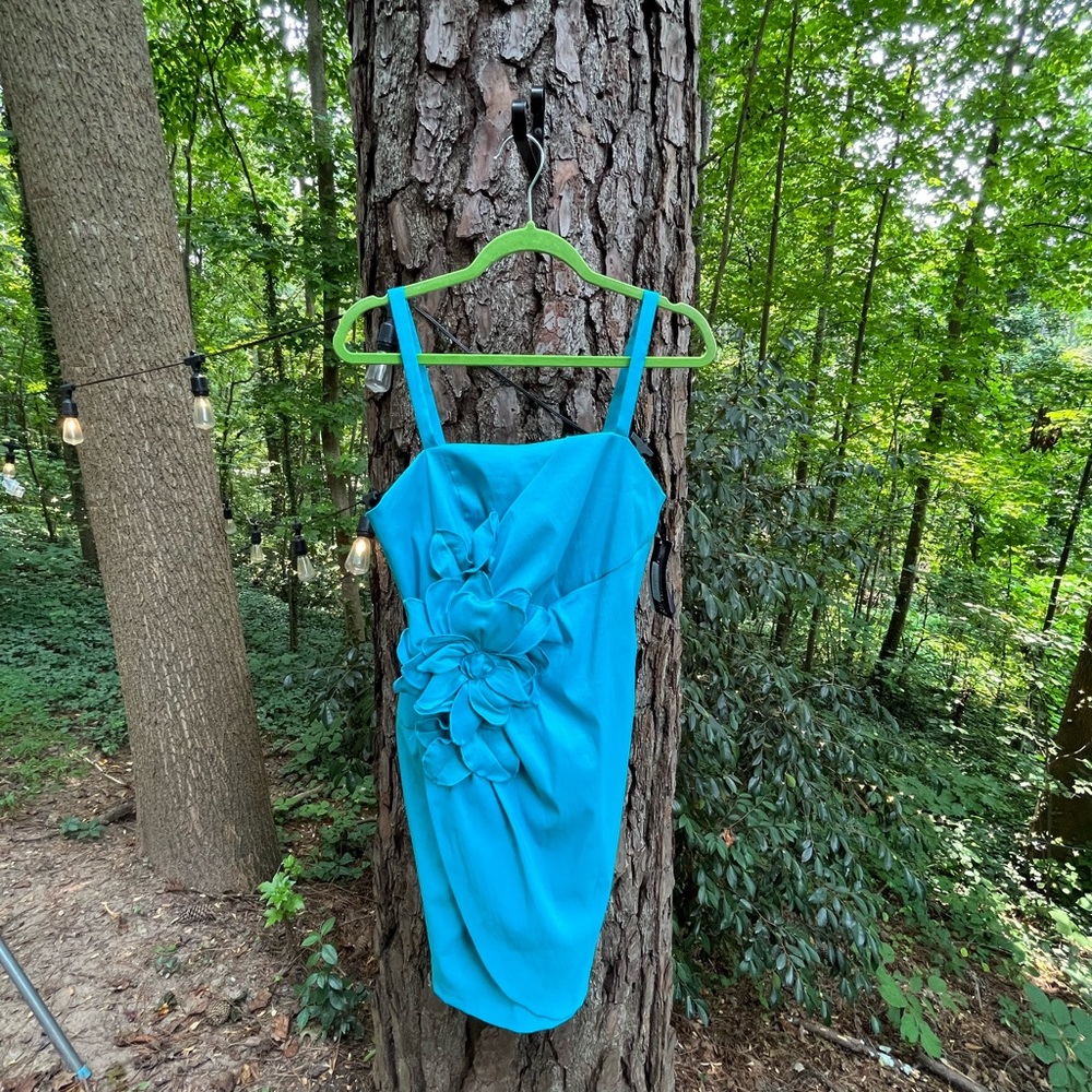 Frank Lyman aqua* dress.